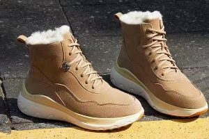 Botas de nieve altas con cordones para mujer y hombre
